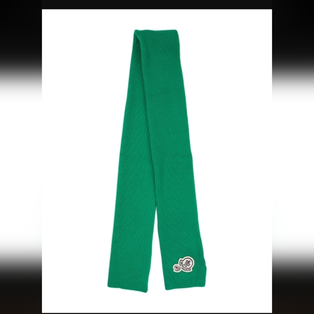 Moncler Wool Double Logo Scarf